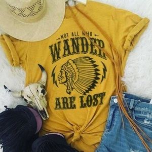 WANDERLUST Vintage Graphic Tee size nedium